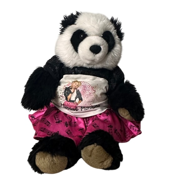 Build-A-Bear Workshop Other - Build-A-Bear‎ Workshop Panda Plush Hannah Montana Outfit Pink Sequin Disney 2010